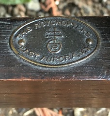 Original Roycroft oval brass tag signature.